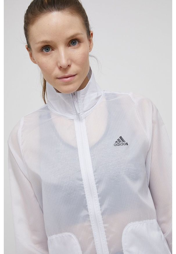 adidas Performance kurtka treningowa kolor szary przejściowa. Okazja: na co dzień. Kolor: szary. Styl: casual