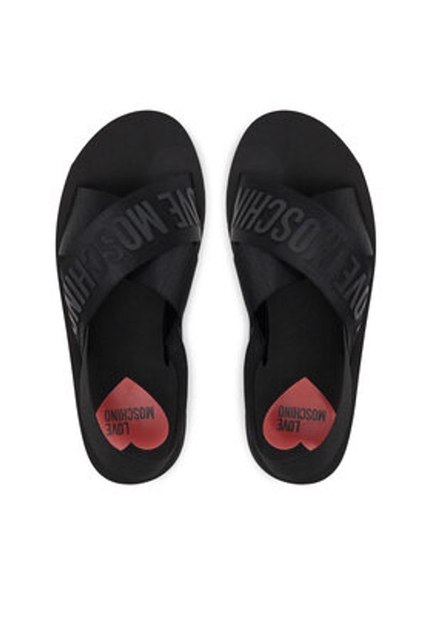 Love Moschino - LOVE MOSCHINO Sandały JA16214G0MIX4000 Czarny. Kolor: czarny. Materiał: materiał