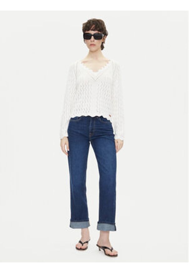 Pepe Jeans Sweter Olya PL702288 Écru Regular Fit. Materiał: bawełna