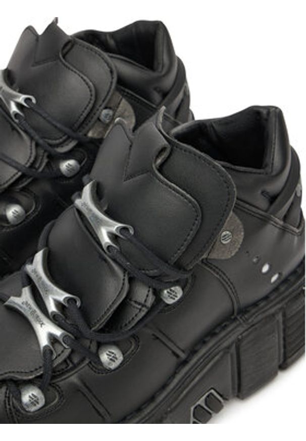 NEW ROCK Sneakersy M-106-VS1 Czarny. Kolor: czarny. Materiał: skóra