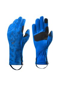 quechua - Rękawiczki turystyczne dla dzieci dotykowe Quechua SH500 mountain stretch. Kolor: niebieski. Materiał: elastan, materiał. Sport: wspinaczka #1
