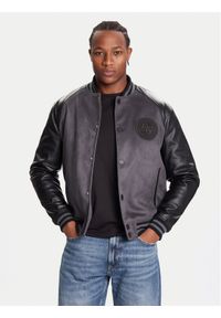 Guess Kurtka bomber M5BL2B K1062 Szary Regular Fit. Kolor: szary. Materiał: syntetyk