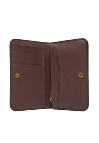 Coach Portfel damski CR990 B4MPL Brązowy. Kolor: brązowy. Materiał: skóra