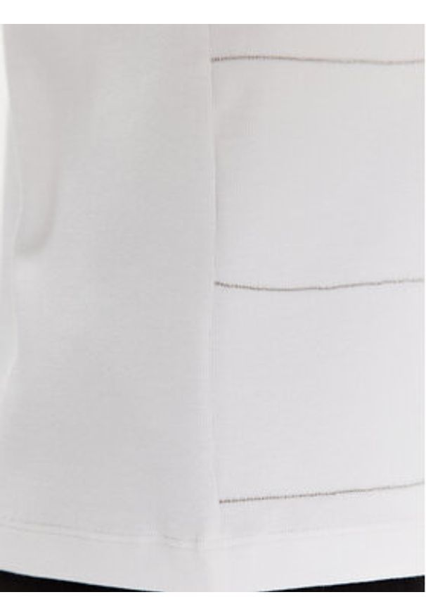 Fabiana Filippi T-Shirt JED273B561 Biały Regular Fit. Kolor: biały. Materiał: bawełna