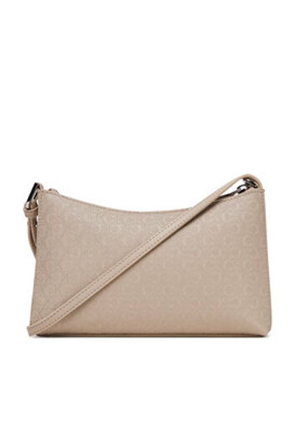 Calvin Klein Torebka Ck Must Aop Conv Logo Jqd Strap LV04F3099G Beżowy. Kolor: beżowy. Materiał: skórzane