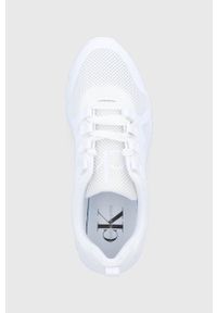 Calvin Klein Jeans - Buty. Nosek buta: okrągły. Zapięcie: sznurówki. Kolor: biały. Materiał: guma