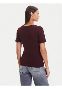 TOMMY HILFIGER - Tommy Hilfiger T-Shirt New Cody WW0WW40584 Bordowy Slim Fit. Kolor: czerwony. Materiał: bawełna #5