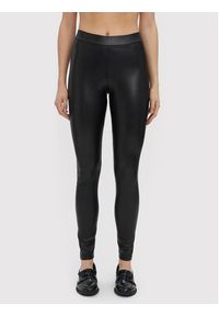 Vero Moda Spodnie z imitacji skóry 10257164 Czarny Skinny Fit. Kolor: czarny. Materiał: syntetyk #8