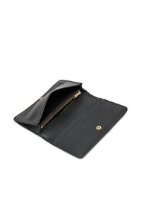 TOMMY HILFIGER - Tommy Hilfiger Portfel Luxe Leather Med Flap AW0AW16576 Czarny. Kolor: czarny. Materiał: skóra #3