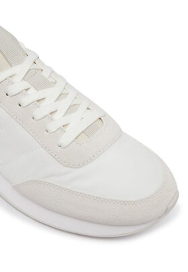 Calvin Klein Sneakersy Retro Runner Sock Laceup Mix YM0YM01414 Biały. Kolor: biały. Materiał: materiał