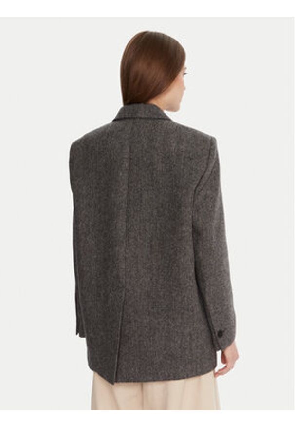 Weekend Max Mara Marynarka Tronto 2525046042 Szary Regular Fit. Kolor: szary. Materiał: wełna
