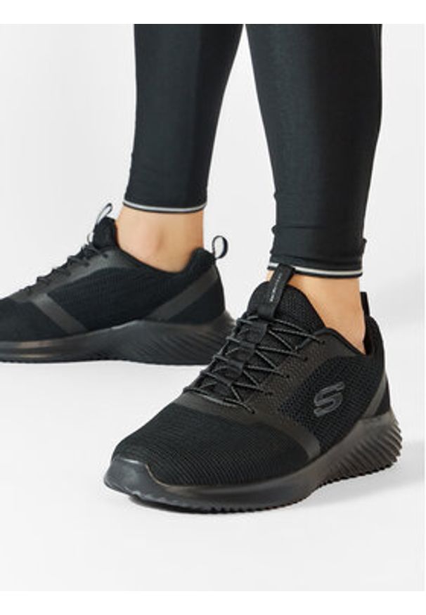 skechers - Skechers Sneakersy Bounder 52504/BBK Czarny. Kolor: czarny. Materiał: materiał