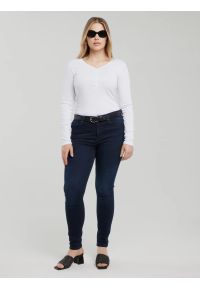 Big-Star - Jeansy damskie skinny granatowe Adela 730. Stan: podwyższony. Kolor: niebieski #7