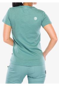 EDELRID - Koszulka bawełniana damska Edelrid Highball T-Shirt V. Kolor: zielony. Materiał: bawełna