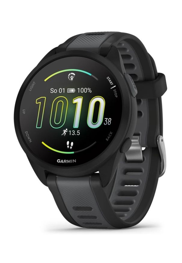 GARMIN - Garmin Forerunner 165 czarny. Rodzaj zegarka: smartwatch. Kolor: czarny. Styl: casual