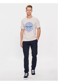 Trussardi Jeans - Trussardi T-Shirt 52T00776 Beżowy Regular Fit. Kolor: beżowy. Materiał: bawełna #4