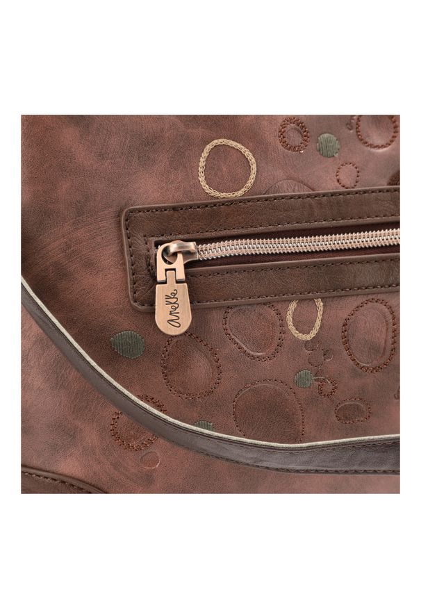 Brązowa Torebka Anekke Stylowa Listonoszka Damska. Kolor: brązowy. Styl: elegancki