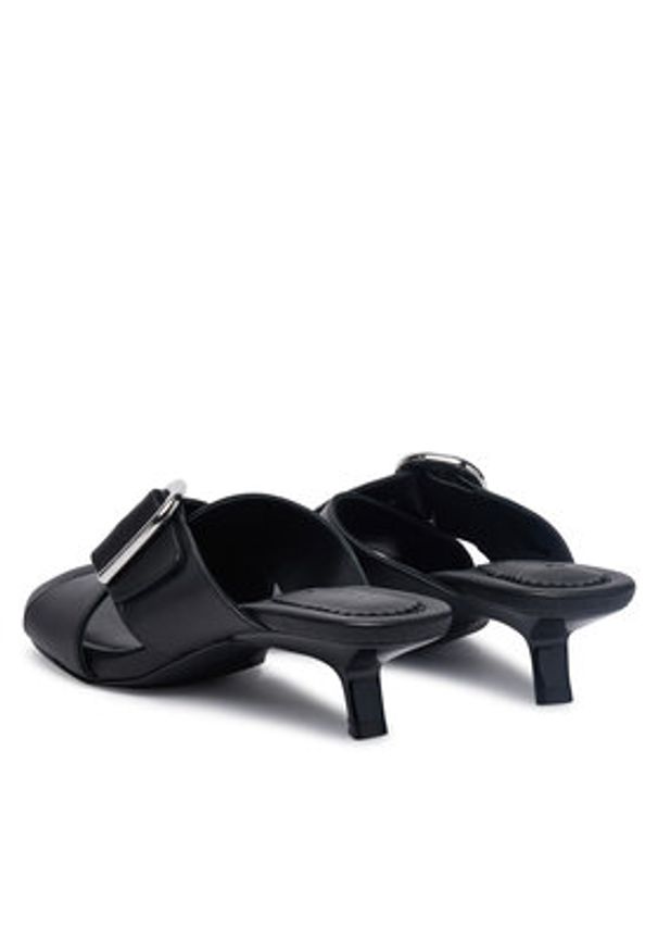 Hugo - HUGO Klapki Amaryl 50563662 Czarny. Kolor: czarny. Materiał: skóra