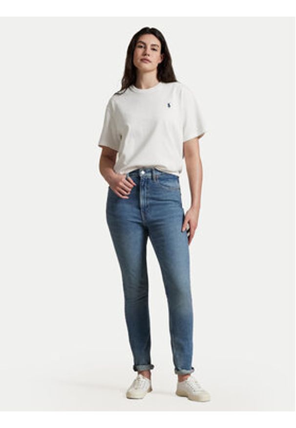 Polo Ralph Lauren T-Shirt 211967104001 Biały Relaxed Fit. Typ kołnierza: polo. Kolor: biały. Materiał: bawełna