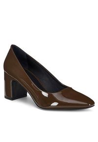 Gino Rossi Czółenka ROSA-115998 Brązowy. Kolor: brązowy. Materiał: lakier, skóra #4