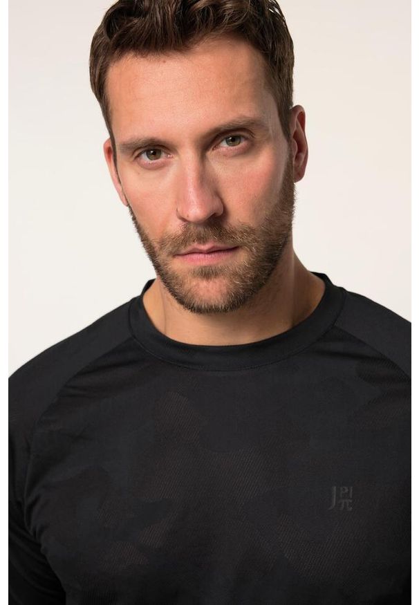 JAY-PI - Męska Koszulka funkcyjna fitness rękaw 1/2 do 7 XL. Kolekcja: plus size. Kolor: czarny. Materiał: poliester, materiał, elastan. Sport: fitness