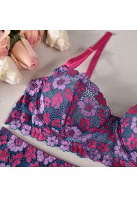 Intica - Bielizna z balkonetką i pasem z ozdobnym wykończeniem Najda. Kolor: wielokolorowy. Materiał: materiał, skóra #6