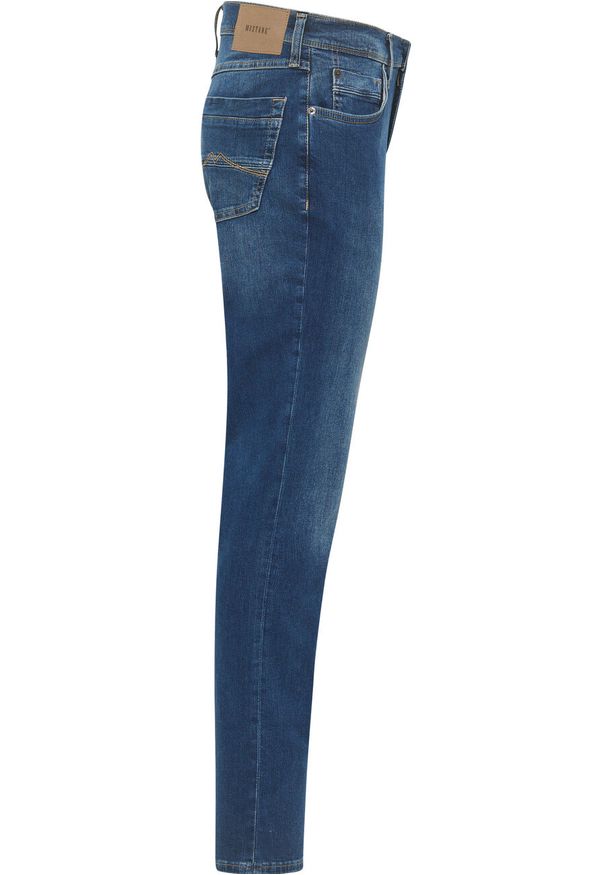 Mustang - MUSTANG WASHINGTON MĘSKIE SPODNIE JEANSOWE DENIM BLUE 1007640 5000 881. Długość: długie. Wzór: nadruk, aplikacja. Styl: sportowy, klasyczny