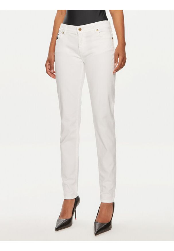 Versace Jeans Couture Jeansy 76HAB5K1 Biały Skinny Fit. Kolor: biały