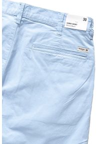 Wrangler - KRÓTKIE SPODENKI WRANGLER CHINO SHORT LIGHT BLUE W14AMM25N 112126569. Materiał: materiał. Długość: krótkie. Wzór: jednolity, aplikacja #5