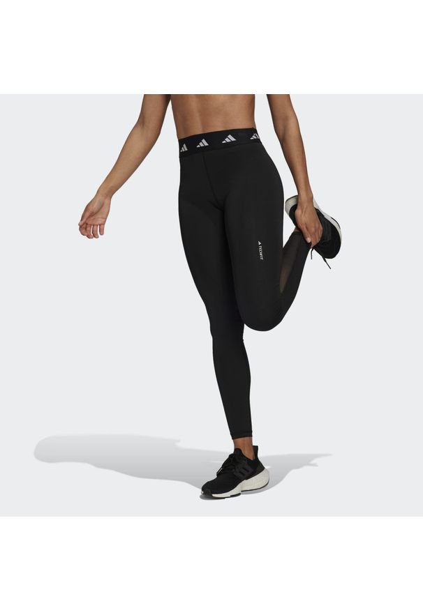 Adidas - Techfit Long Leggings. Kolor: czarny. Technologia: Techfit (Adidas). Sport: bieganie