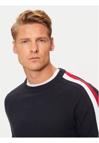 Hechter Paris Sweter 65011 142806 Granatowy Regular Fit. Kolor: niebieski. Materiał: bawełna #4
