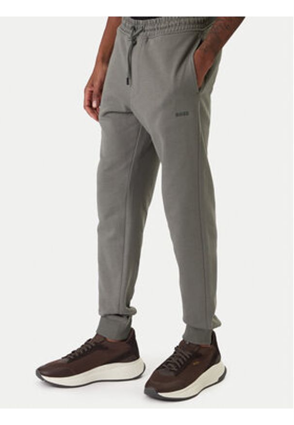 BOSS Dres Wesmallhood 50541065 Szary Regular Fit. Kolor: szary. Materiał: bawełna