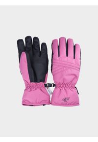 4f - Rękawice narciarskie Thinsulate© damskie - różowe. Kolor: różowy. Materiał: materiał, syntetyk. Technologia: Thinsulate. Sport: narciarstwo