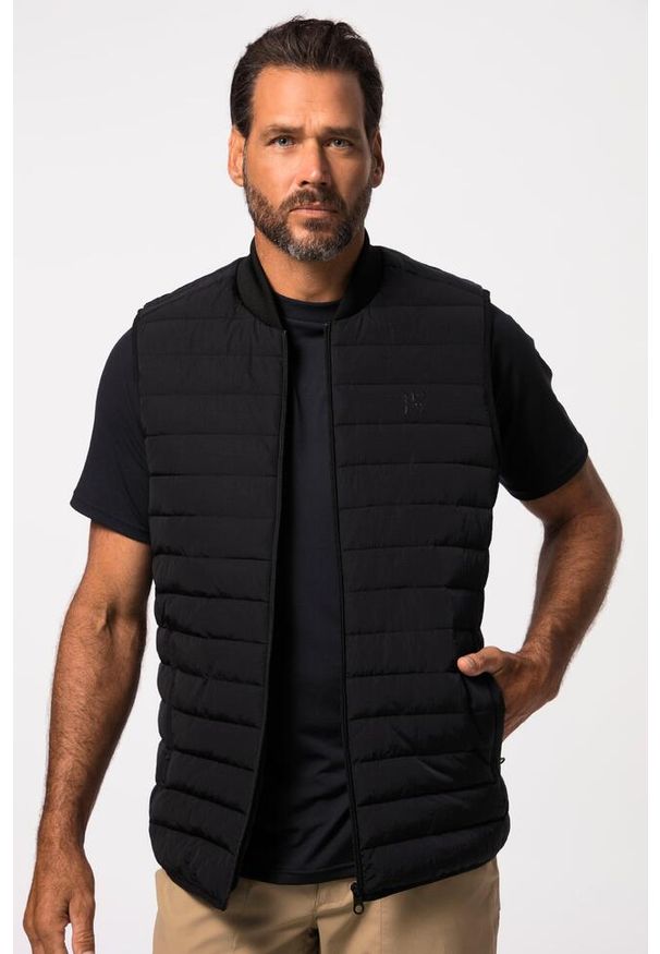 JAY-PI - Męska Kamizelka pikowana golf kołnierz college. Typ kołnierza: golf. Kolekcja: plus size. Kolor: niebieski. Materiał: materiał, poliester, poliamid. Sport: golf