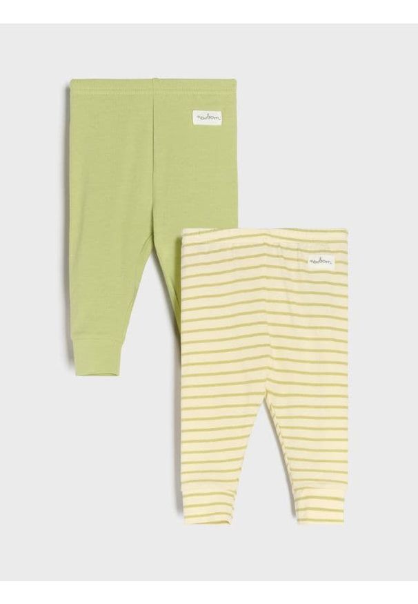 Sinsay - Legginsy 2 pack - kremowy. Kolor: kremowy