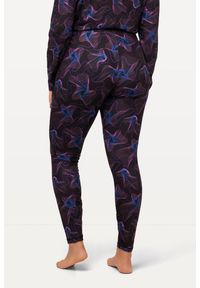 ULLA POPKEN - Damskie Legginsy funkcyjne fale szybkoschnęce. Kolekcja: plus size. Kolor: czarny. Materiał: elastan, poliester, materiał
