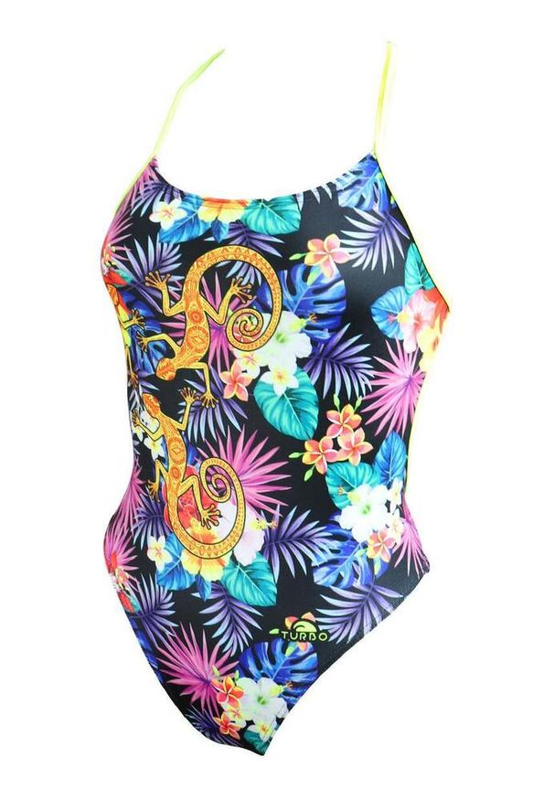 TURBO - Turbo Damski Kostium Kąpielowy Sirene Koh Samui – Rozmiar Królewski 38. Kolor: niebieski. Wzór: nadruk, kolorowy