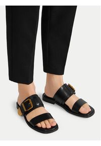 Badura Klapki LOTUS-118261 Czarny. Kolor: czarny. Materiał: skóra #5