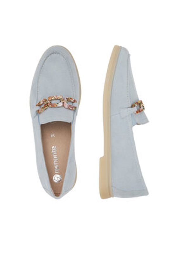 Remonte Półbuty D2F00-12 Niebieski. Kolor: niebieski. Materiał: skóra, zamsz