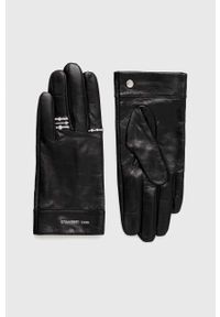 Karl Lagerfeld rękawiczki skórzane damskie kolor czarny. Kolor: czarny. Materiał: skóra #1