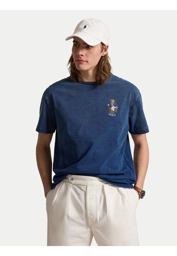 Polo Ralph Lauren T-Shirt 710B18560001 Granatowy Classic Fit. Typ kołnierza: polo. Kolor: niebieski. Materiał: bawełna