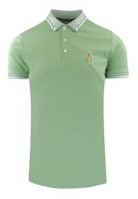 Oryginalna Koszulka Polo - Brave Soul - Zgaszona Zielona. Okazja: na co dzień. Typ kołnierza: polo. Kolor: zielony. Materiał: bawełna. Styl: casual