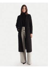 ViCOLO Płaszcz wełniany TF0002 Czarny Regular Fit. Kolor: czarny. Materiał: syntetyk #1