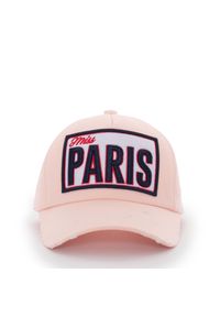 MISS PARIS - Czapka Miss Paris - EDYCJA LIMITOWANA. Kolor: fioletowy, różowy, wielokolorowy. Materiał: bawełna. Wzór: haft, aplikacja, napisy. Styl: elegancki