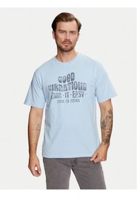 Jack & Jones - Jack&Jones T-Shirt Jprbluhippy 12255860 Niebieski Regular Fit. Kolor: niebieski. Materiał: bawełna