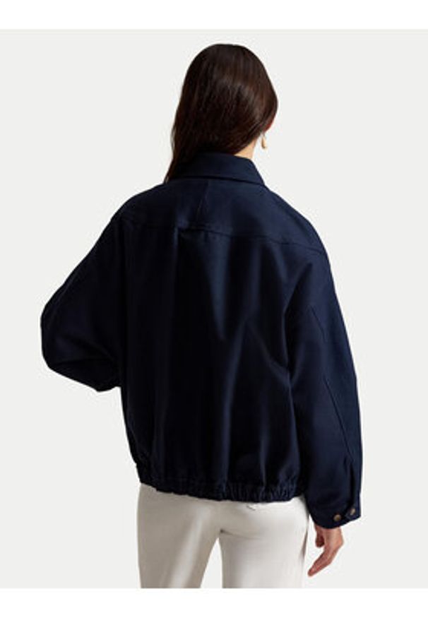 Polo Ralph Lauren Kurtka przejściowa 211A96311002 Granatowy Oversize. Typ kołnierza: polo. Kolor: niebieski. Materiał: bawełna