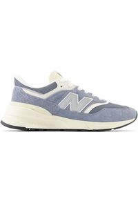 Buty męskie New Balance U997RCD – niebieskie. Okazja: na co dzień. Kolor: niebieski. Materiał: skóra, guma, syntetyk, materiał. Szerokość cholewki: normalna