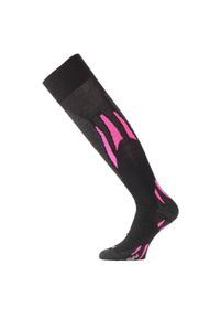 LASTING - Skarpety narciarskie damskie Lasting SWW 984 Merino 80% S (34-37). Kolor: wielokolorowy, czarny, różowy. Materiał: wełna. Sport: narciarstwo #1