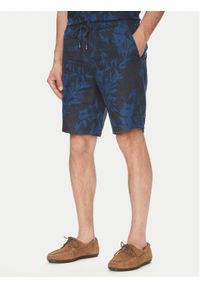 TOMMY HILFIGER - Tommy Hilfiger Szorty materiałowe Harlem MW0MW38847 Granatowy Regular Fit. Kolor: niebieski. Materiał: len