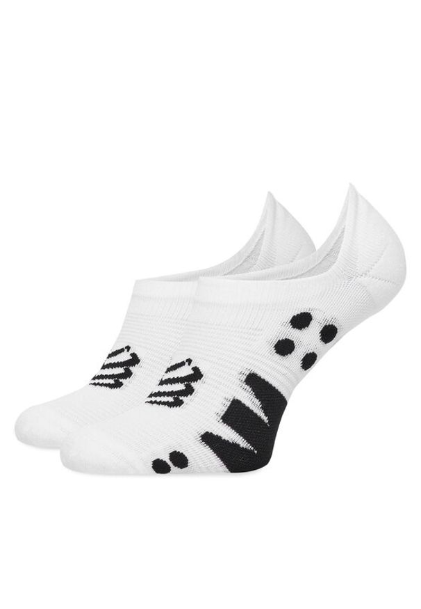 Compressport Stopki No Show XU00045 Biały. Kolor: biały. Materiał: bawełna